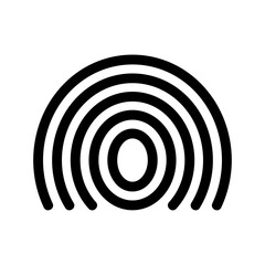 fingerprint icon or logo isolated sign symbol vector illustration - high-quality black style vector icons
