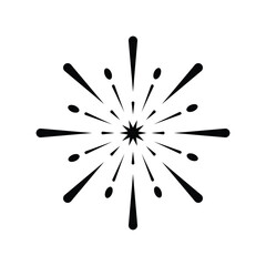 Firework star icon design. isolated on white background. vector illustration