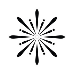 Firework star icon design. isolated on white background. vector illustration