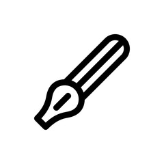 fountain pen icon or logo isolated sign symbol vector illustration - high-quality black style vector icons
