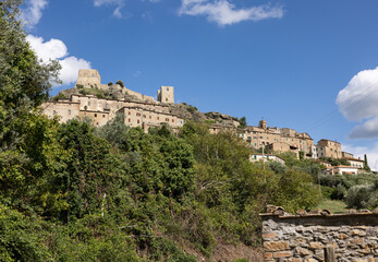 Montemassi a fortified village in the province of Grosseto. Tuscany. Italy