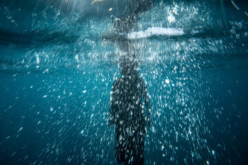 Underwater danse aquatique