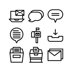 inbox icon or logo isolated sign symbol vector illustration - high-quality black style vector icons
