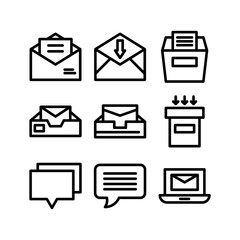 inbox icon or logo isolated sign symbol vector illustration - high-quality black style vector icons
