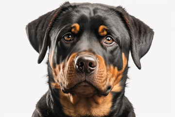 Obraz premium Regal Rottweiler: A Majestic Portrait of this Powerful Breed