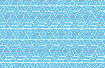 The geometric pattern with lines. Seamless vector background. White and blue texture. Graphic modern pattern. Simple lattice graphic design