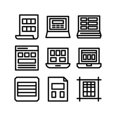 layout icon or logo isolated sign symbol vector illustration - high-quality black style vector icons
