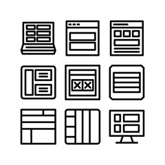 layout icon or logo isolated sign symbol vector illustration - high-quality black style vector icons
