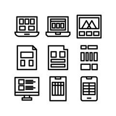 layout icon or logo isolated sign symbol vector illustration - high-quality black style vector icons
