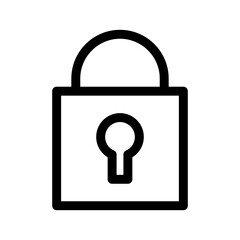 lock icon or logo isolated sign symbol vector illustration - high-quality black style vector icons
