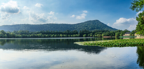 Beautiful West Lake natural landscape in Hangzhou, China.