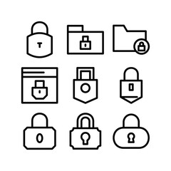 lock icon or logo isolated sign symbol vector illustration - high-quality black style vector icons
