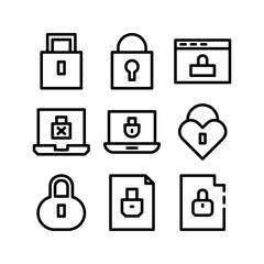 lock icon or logo isolated sign symbol vector illustration - high-quality black style vector icons
