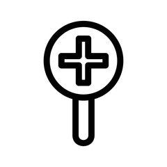 magnifier icon or logo isolated sign symbol vector illustration - high-quality black style vector icons
