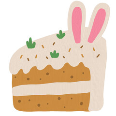 easter bunny cake oil color style