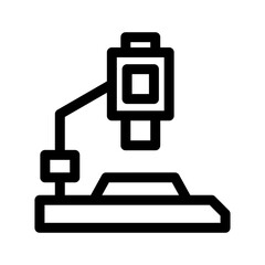 Obraz premium microscope icon or logo isolated sign symbol vector illustration - high quality black style vector icons 