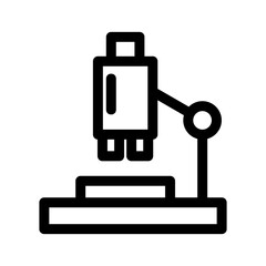 microscope icon or logo isolated sign symbol vector illustration - high quality black style vector icons
