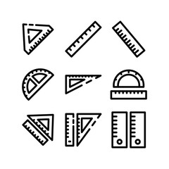 protractor icon or logo isolated sign symbol vector illustration - high quality black style vector icons
