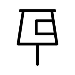 push pin icon or logo isolated sign symbol vector illustration - high-quality black style vector icons
