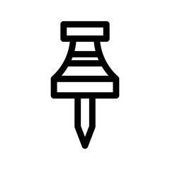 push pin icon or logo isolated sign symbol vector illustration - high-quality black style vector icons
