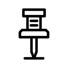 push pin icon or logo isolated sign symbol vector illustration - high-quality black style vector icons
