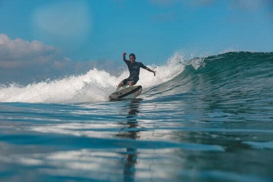 Surfer on a wave