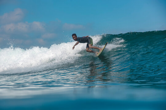 Surfer on a wave
