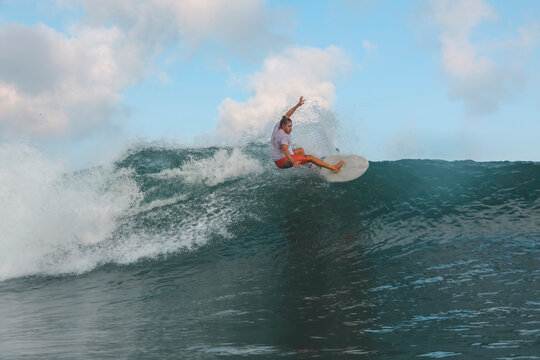 Surfer on a wave