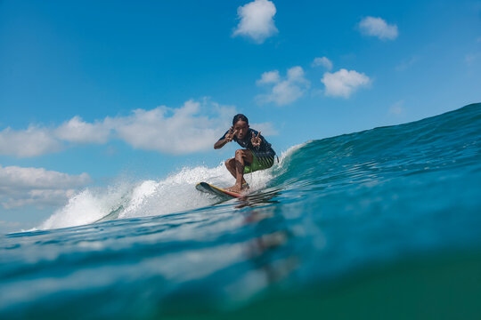 Surfer on a wave