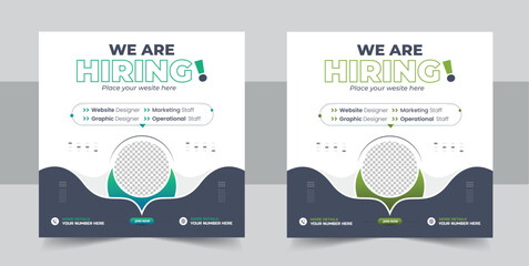We are hiring job position square banner or social media post, Vacancy banner design finds a job, We are hiring job position square banner or social media post. Vacancy banner design finds a job.