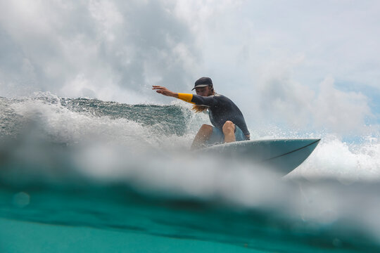 Surfer on a wave