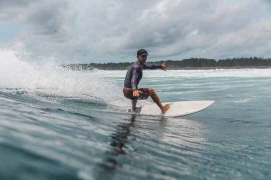 Surfer on a wave