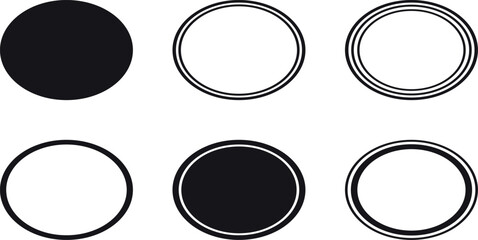 Oval Border. Basic Shapes Oval Monogram frame Basic Shapes. Oval Logo