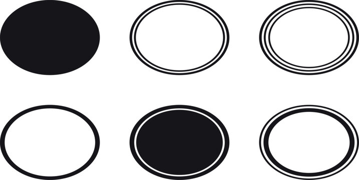 Oval Border. Basic Shapes Oval Monogram frame Basic Shapes. Oval Logo