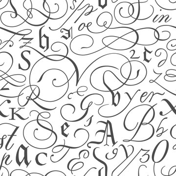Calligraphic Seamless Pattern