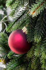 Obraz na płótnie Canvas Christmas decorations closeup