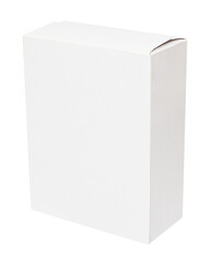 Blank cardboard box isolated on transparent background