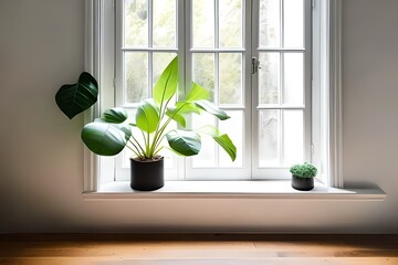 decorativplant along window sunlight