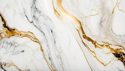 Gold and white marble stone textured background wallpaper. Generative AI
