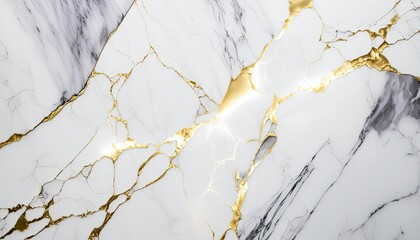 Gold and white marble stone textured background wallpaper. Generative AI
