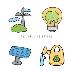 earth day, ecology concept cartoon