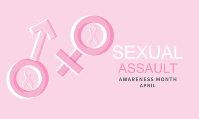 April is Sexual Assault Awareness Month. Template for background, banner, card, poster 