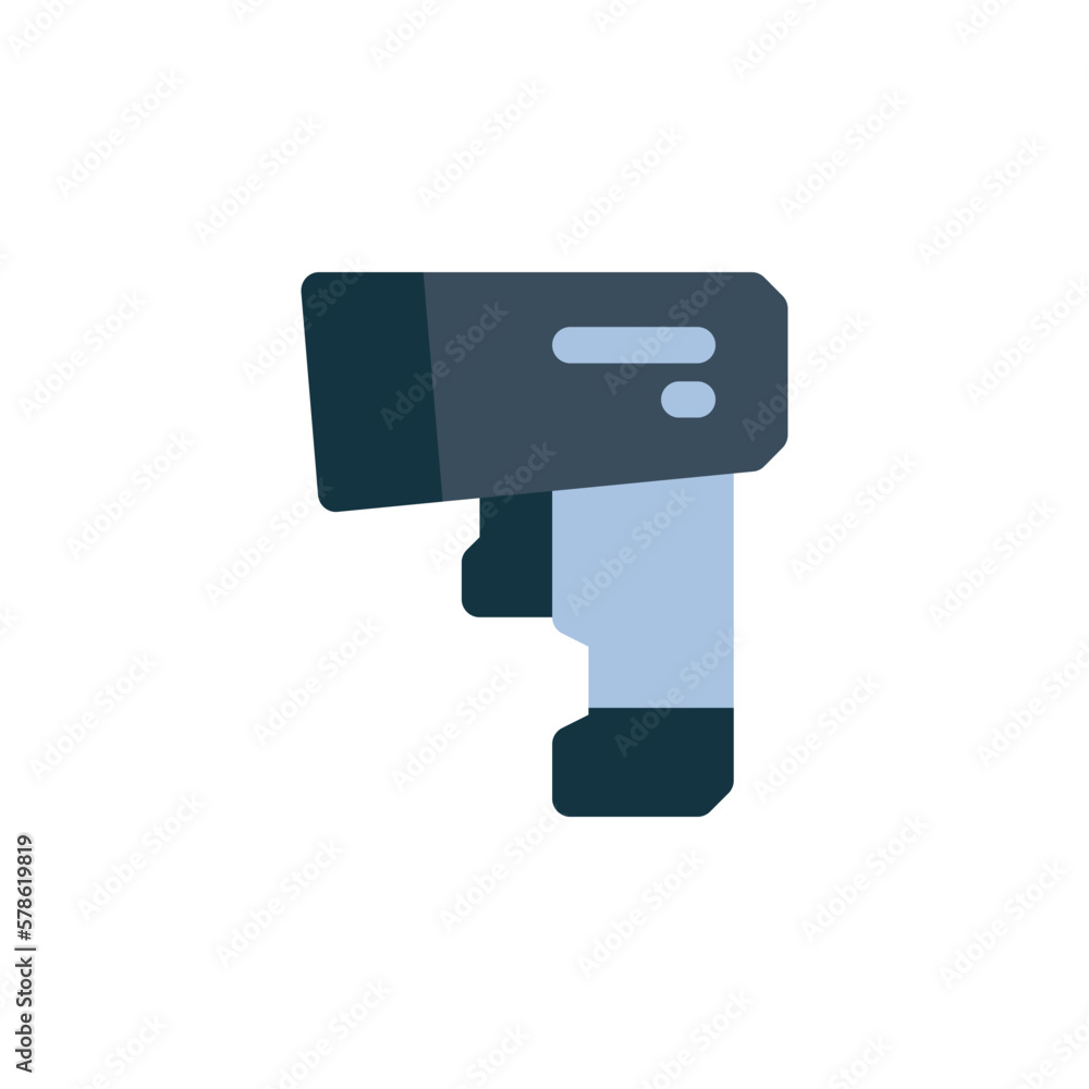 Poster barcode reader vector icon. computer component icon flat style. perfect use for logo, presentation, 