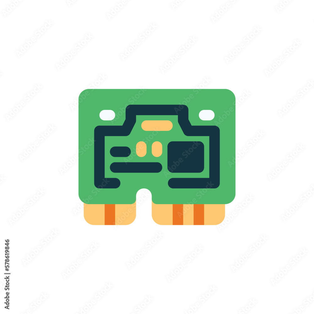 Poster wlan card vector icon. computer component icon flat style. perfect use for logo, presentation, websi