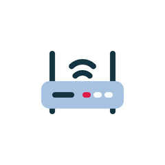 Obraz premium wifi router vector icon. computer component icon flat style. perfect use for logo, presentation, website, and more. simple modern icon design flat style