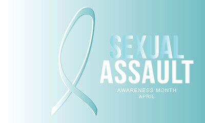 April is Sexual Assault Awareness Month. Template for background, banner, card, poster 