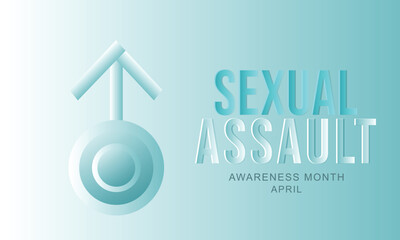 April is Sexual Assault Awareness Month. Template for background, banner, card, poster 