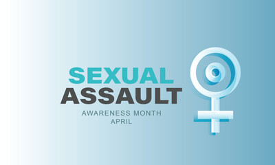 April is Sexual Assault Awareness Month. Template for background, banner, card, poster 