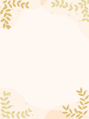 leaves wreath, corners border frame Vector