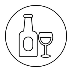 Alcohol, bottle, dessert icon